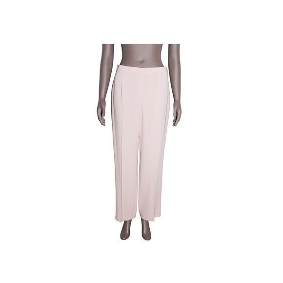 Pink High Waisted Trousers Women Tailored Wide Leg Dress Pants Office - Picture 2 of 3